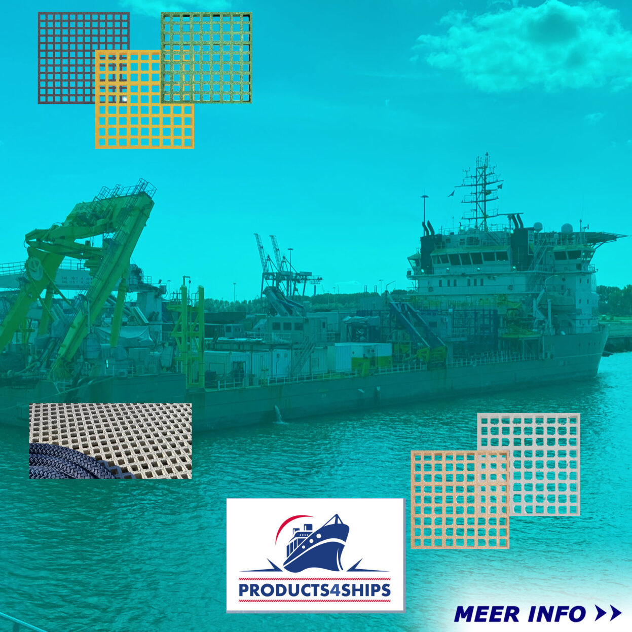 Kunststof roosters voor offshore, scheepvaart en industriële toepassingen